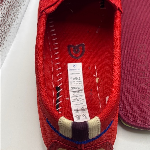 Rothy’s The Driver Vibrant Red Driving Slip On Loafers Shoes SZ 9.5 Casual  NWOT - Picture 6 of 9